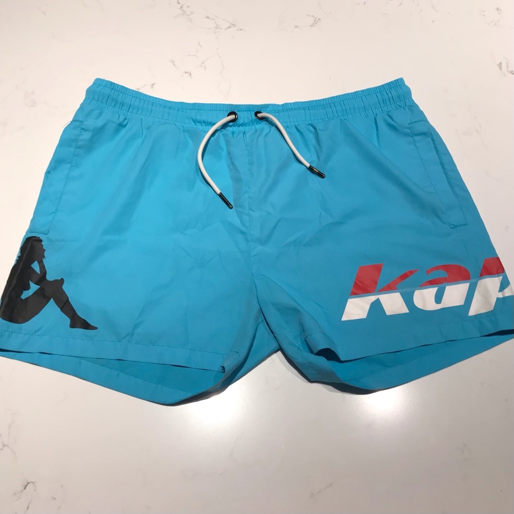 Kappa Aqua Blue Logo Swim Shorts Medium